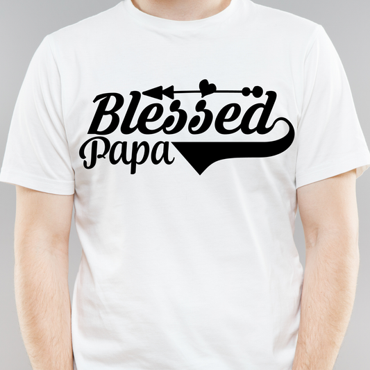 Blessed Papa awesome christian Men's t-shirt - Premium t-shirt from Lees Krazy Teez - Just $21.95! Shop now at Lees Krazy Teez