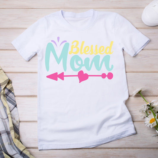 Blessed mom ladies religious christian Women's t-shirt - Premium t-shirt from Lees Krazy Teez - Just $21.95! Shop now at Lees Krazy Teez