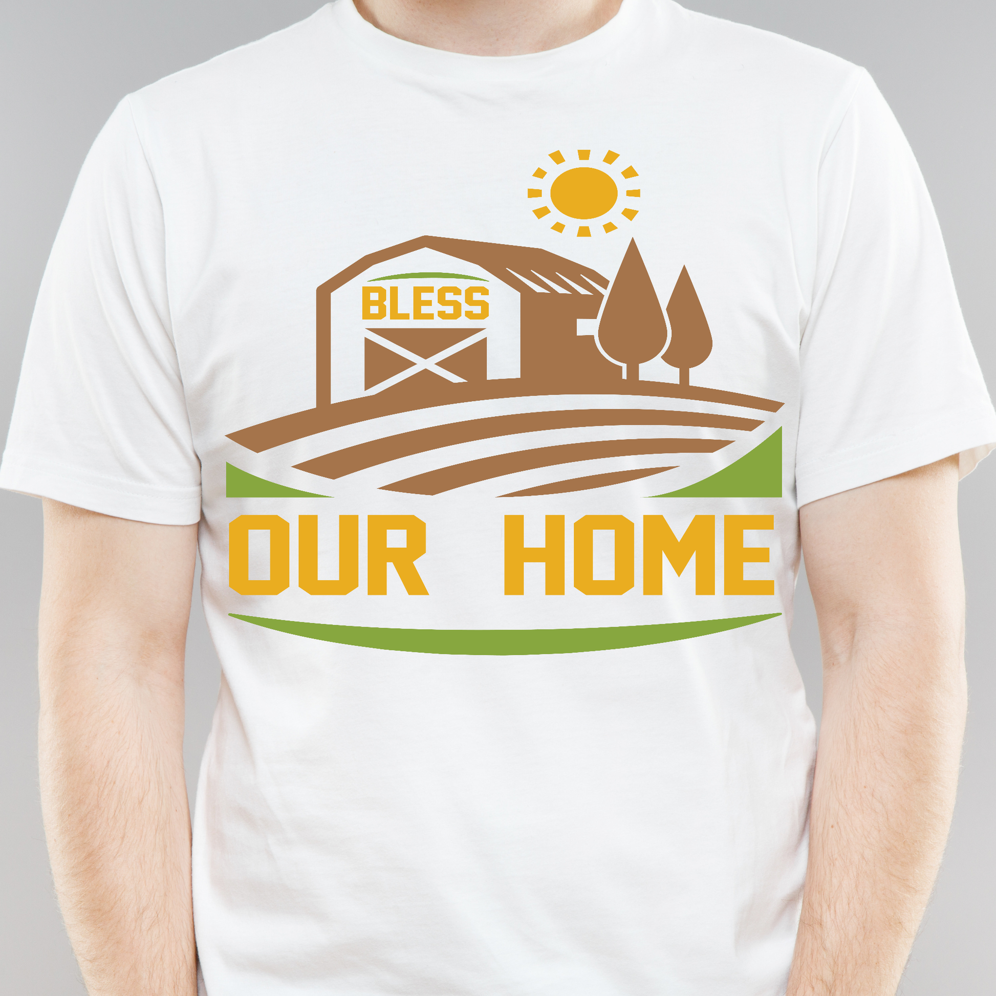 Bless our home farming tee Men's trendy farm tshirt - Premium t-shirt from Lees Krazy Teez - Just $19.95! Shop now at Lees Krazy Teez