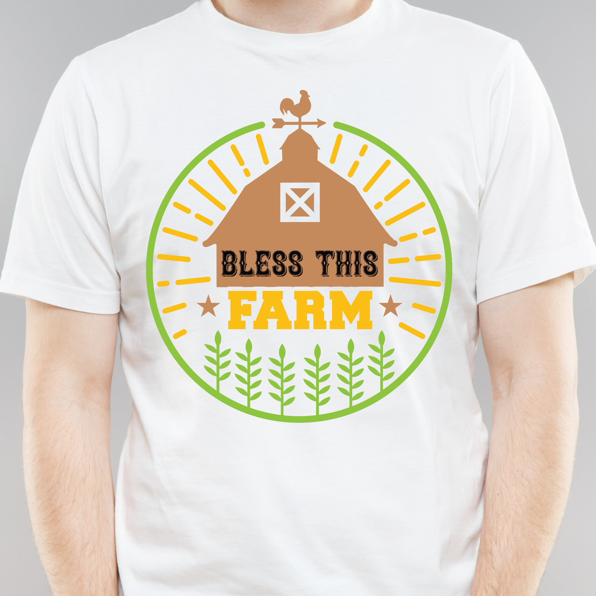 Bless this farm Men's trendy farmer t shirt - Premium t-shirt from Lees Krazy Teez - Just $19.95! Shop now at Lees Krazy Teez