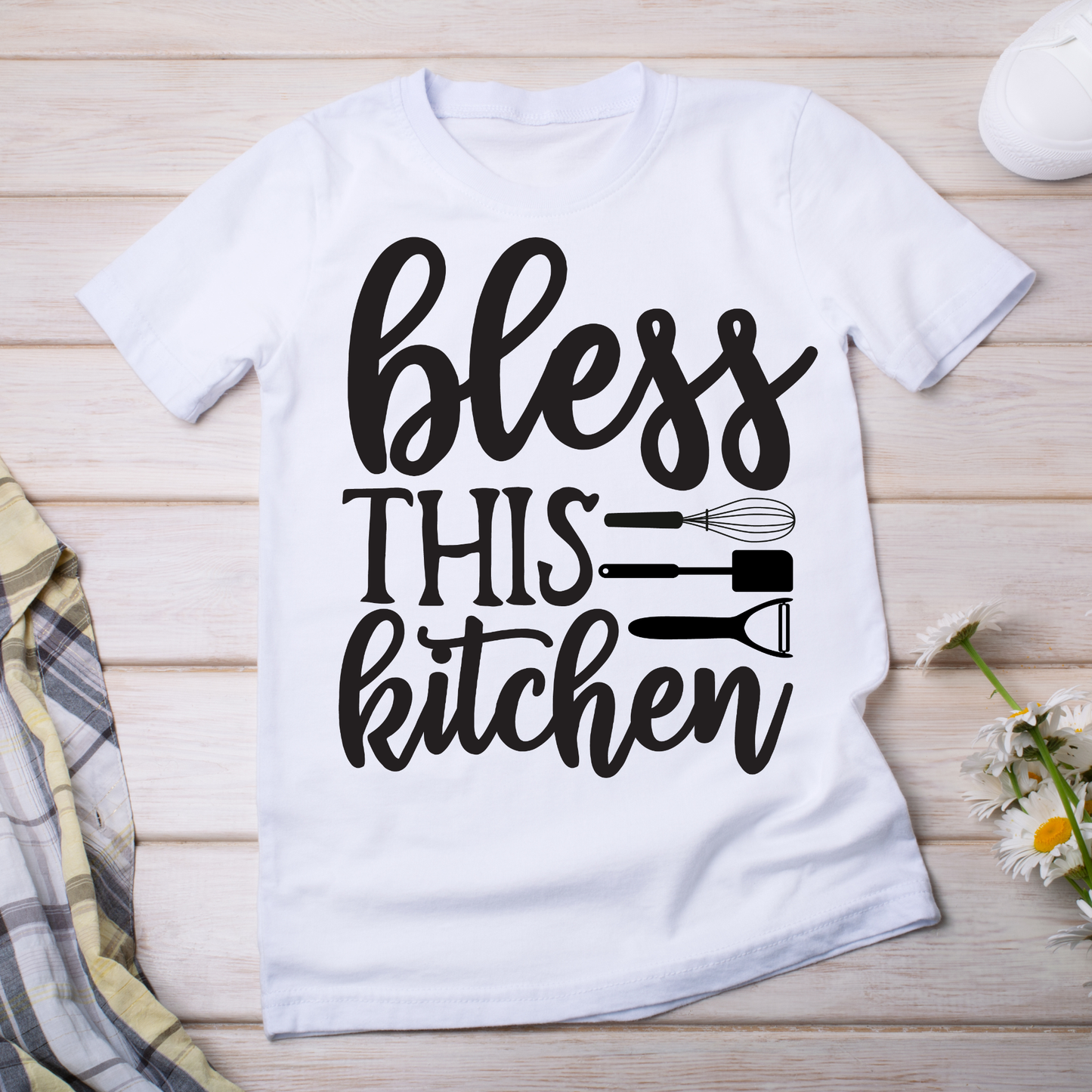 Bless this kitchen sayings Women's t-shirt - Premium t-shirt from Lees Krazy Teez - Just $21.95! Shop now at Lees Krazy Teez
