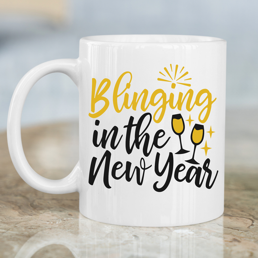 Blinging in the new year awesome Mug - Premium mugs from Lees Krazy Teez - Just $24.95! Shop now at Lees Krazy Teez