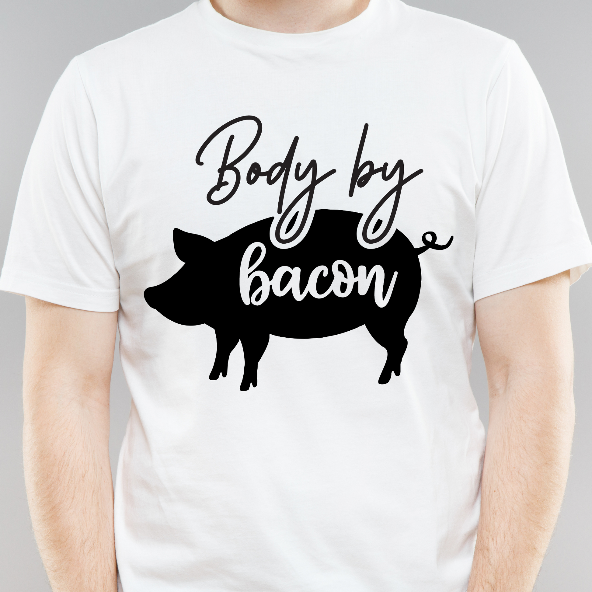 Body built by bacon funny food quote sayings - Men's t-shirt - Premium t-shirt from Lees Krazy Teez - Just $19.95! Shop now at Lees Krazy Teez