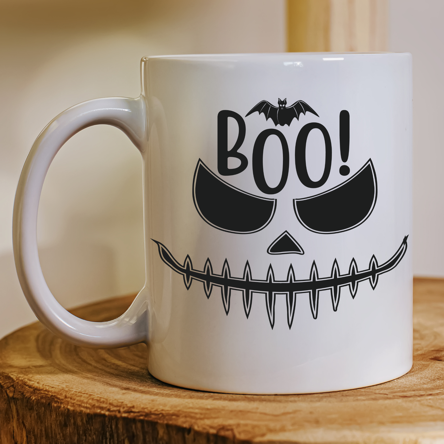 Boo awesome creepy funny Halloween Mug - Premium mugs from Lees Krazy Teez - Just $24.95! Shop now at Lees Krazy Teez