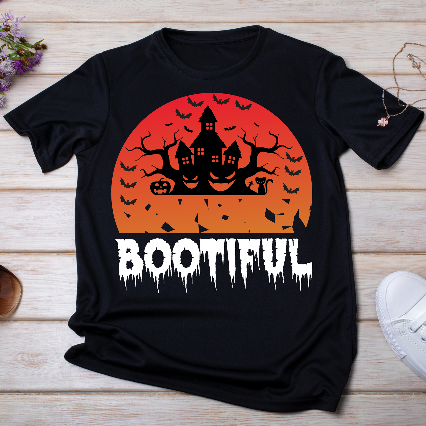 Bootiful Halloween horror spooky season women's t-shirt - Premium t-shirt from Lees Krazy Teez - Just $19.95! Shop now at Lees Krazy Teez