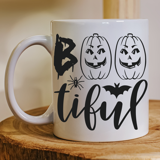 Bootiful creepy funny Halloween Mug - Premium mugs from Lees Krazy Teez - Just $24.95! Shop now at Lees Krazy Teez