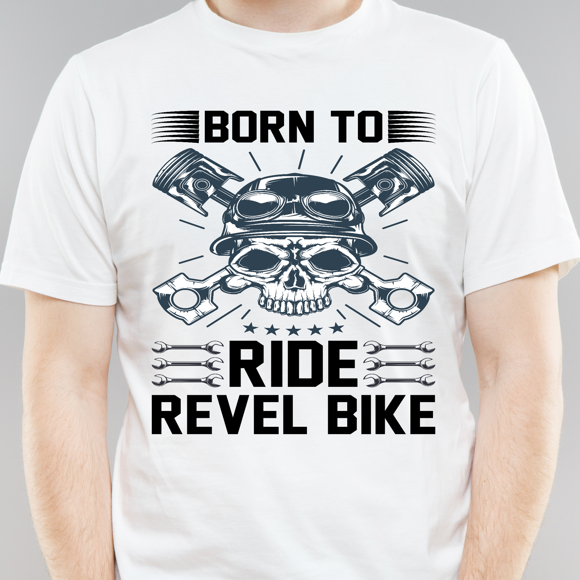 Born to ride revel bike Men's motorcycle t-shirt - Premium t-shirt from Lees Krazy Teez - Just $19.95! Shop now at Lees Krazy Teez