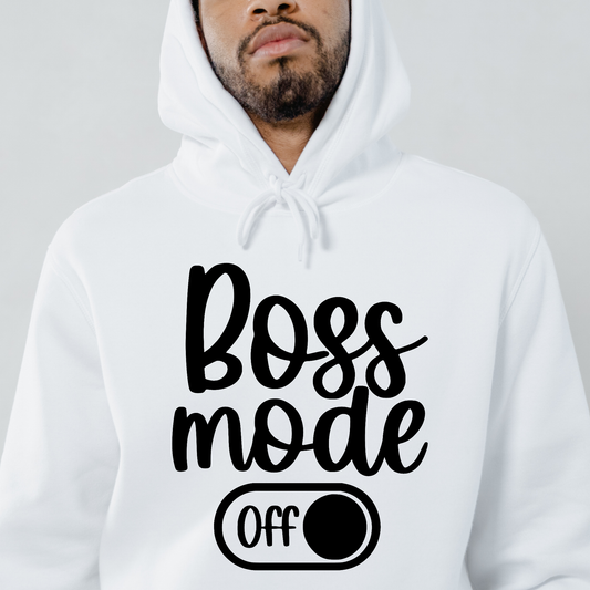 Boss mode off Men's awesome motivational Hoodie - Premium t-shirt from Lees Krazy Teez - Just $39.95! Shop now at Lees Krazy Teez
