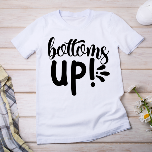 Bottoms up cute sassy awesome Women's t-shirt - Premium t-shirt from Lees Krazy Teez - Just $19.95! Shop now at Lees Krazy Teez