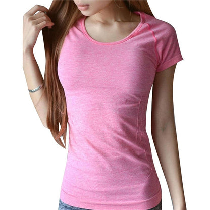 Women's Performance Quick-Drying Short-Sleeve Sports T-Shirt for Professional Fitness - Premium t-shirt from eprolo - Just $17.95! Shop now at Lees Krazy Teez