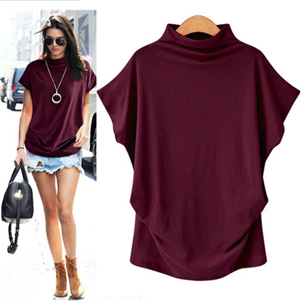 Turtleneck short sleeve sold fashion Women's awesome t-shirt - Premium t-shirt from eprolo - Just $21.95! Shop now at Lees Krazy Teez