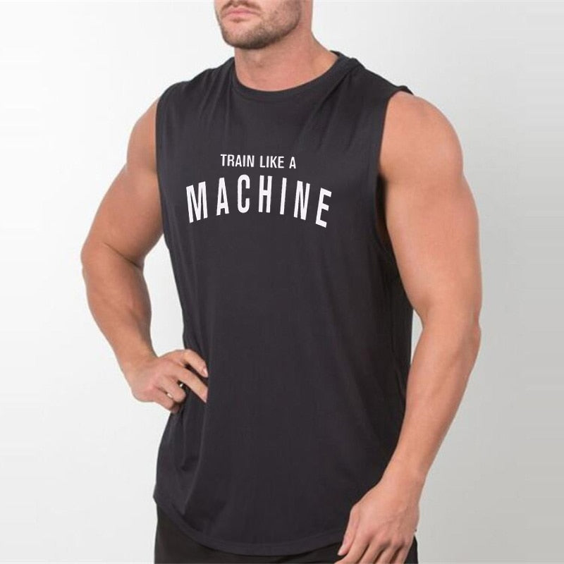 Train like a machine awesome Fitness Bodybuilding Men's t-shirt - Premium  from eprolo - Just $21.95! Shop now at Lees Krazy Teez