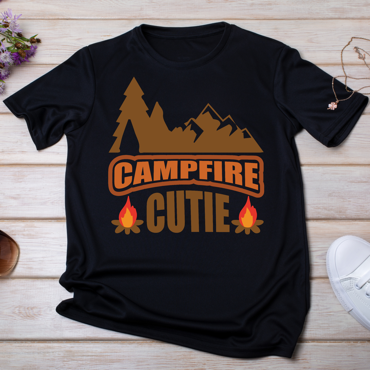 Campfire cutie camping women's t-shirt - Premium t-shirt from Lees Krazy Teez - Just $19.95! Shop now at Lees Krazy Teez