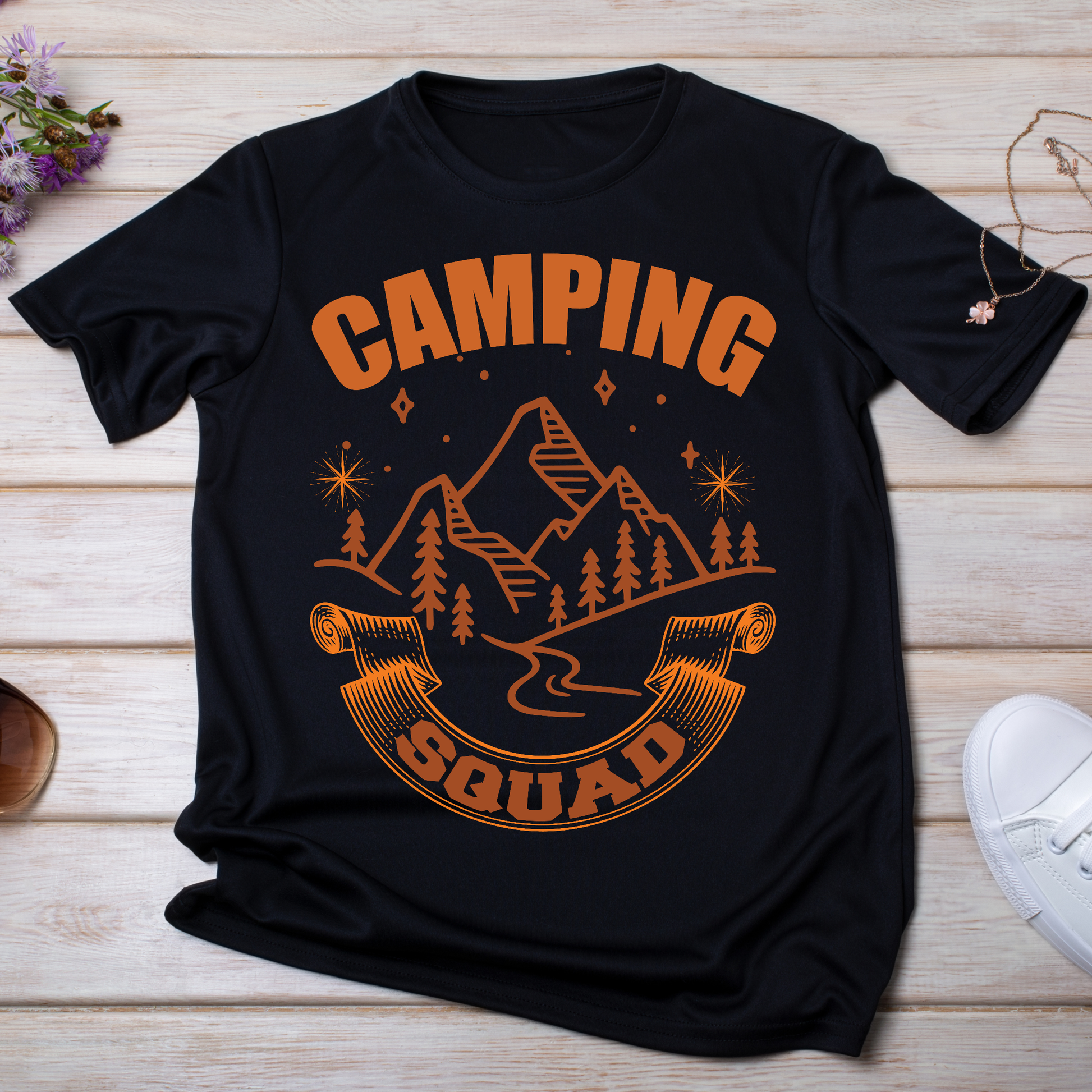 Camping squad women's camping t-shirt - Premium t-shirt from Lees Krazy Teez - Just $19.95! Shop now at Lees Krazy Teez