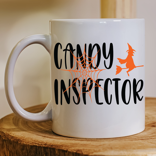 Candy inspector witch funny Halloween Mug - Premium mugs from Lees Krazy Teez - Just $24.95! Shop now at Lees Krazy Teez