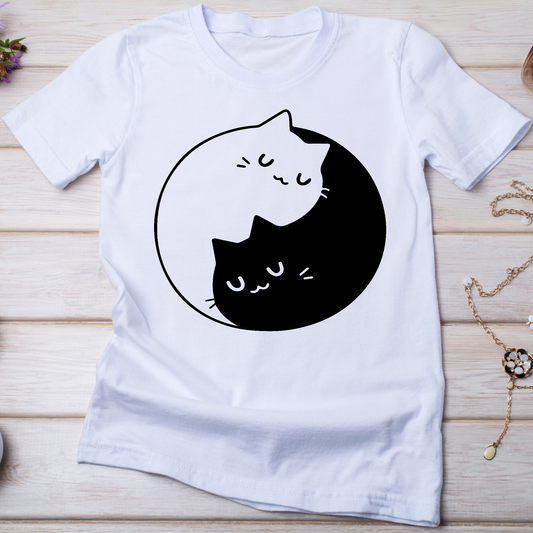 Cat kittie black and white sleeping Women's funny cat t-shirt - Premium t-shirt from Lees Krazy Teez - Just $19.95! Shop now at Lees Krazy Teez