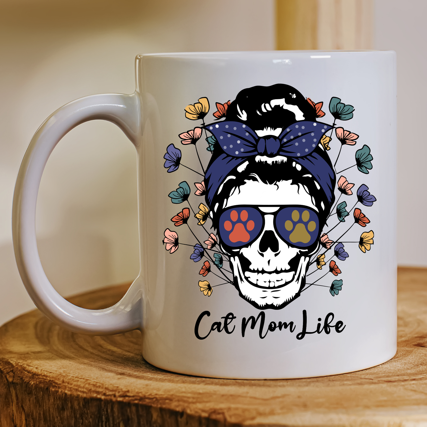 Cat mom life Mothers Day Mug - Premium mugs from Lees Krazy Teez - Just $24.95! Shop now at Lees Krazy Teez