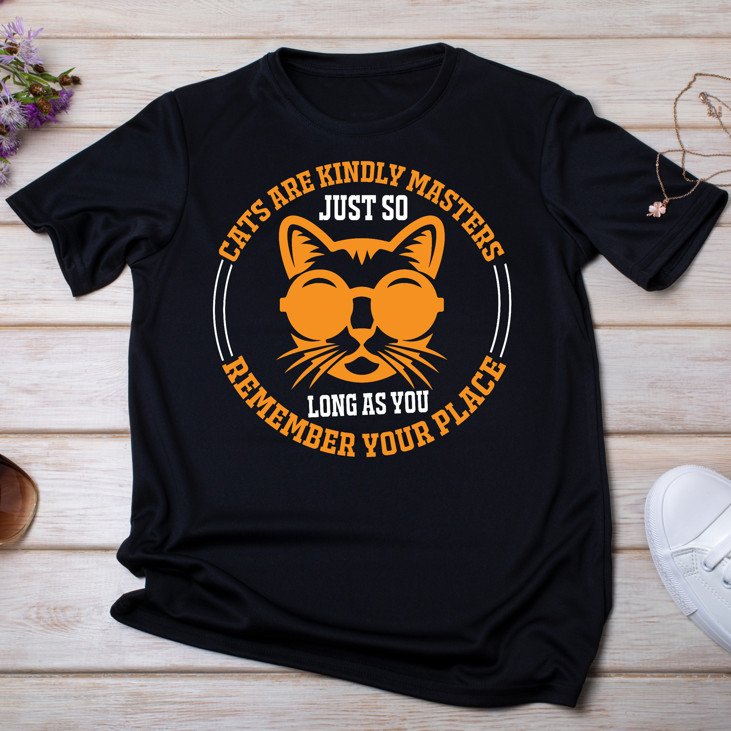 Cats are kindly masters remember your place cat t-shirt - Premium t-shirt from Lees Krazy Teez - Just $19.95! Shop now at Lees Krazy Teez