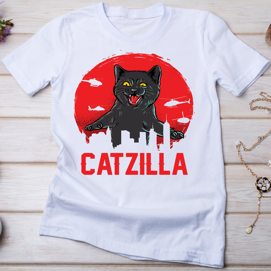 Catzilla Godzilla parody funny cat Women's t-shirt - Premium t-shirt from Lees Krazy Teez - Just $19.95! Shop now at Lees Krazy Teez