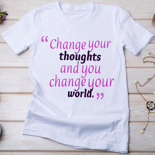 Change your thoughts and you change your world t-shirt - Premium t-shirt from Lees Krazy Teez - Just $19.95! Shop now at Lees Krazy Teez