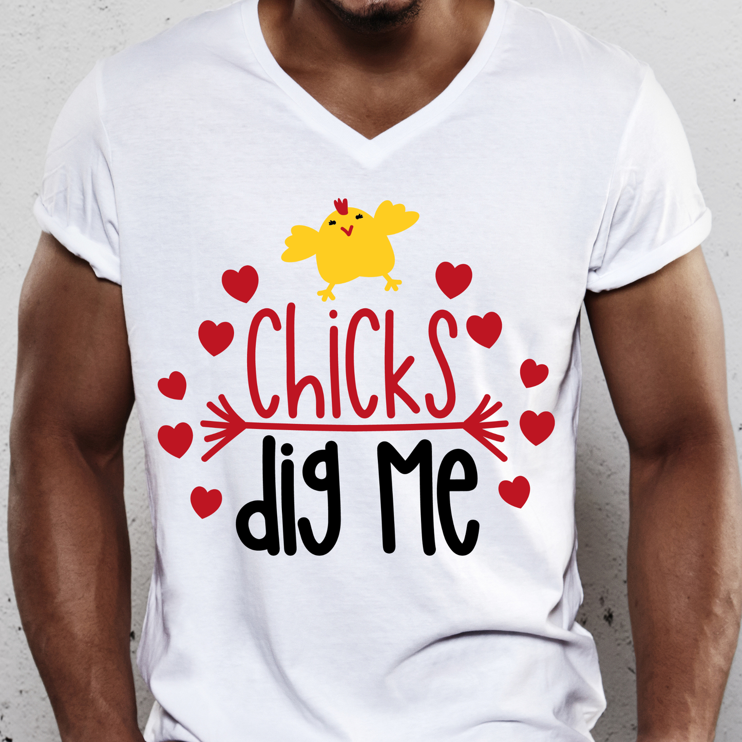 Chicks dig me funny farm Men's t-shirt - Premium t-shirt from Lees Krazy Teez - Just $19.95! Shop now at Lees Krazy Teez