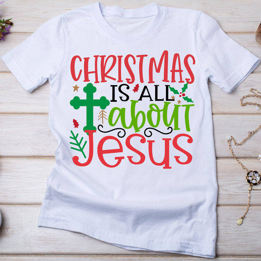 Christmas is all about Jesus Women's t-shirt - Premium t-shirt from Lees Krazy Teez - Just $19.95! Shop now at Lees Krazy Teez