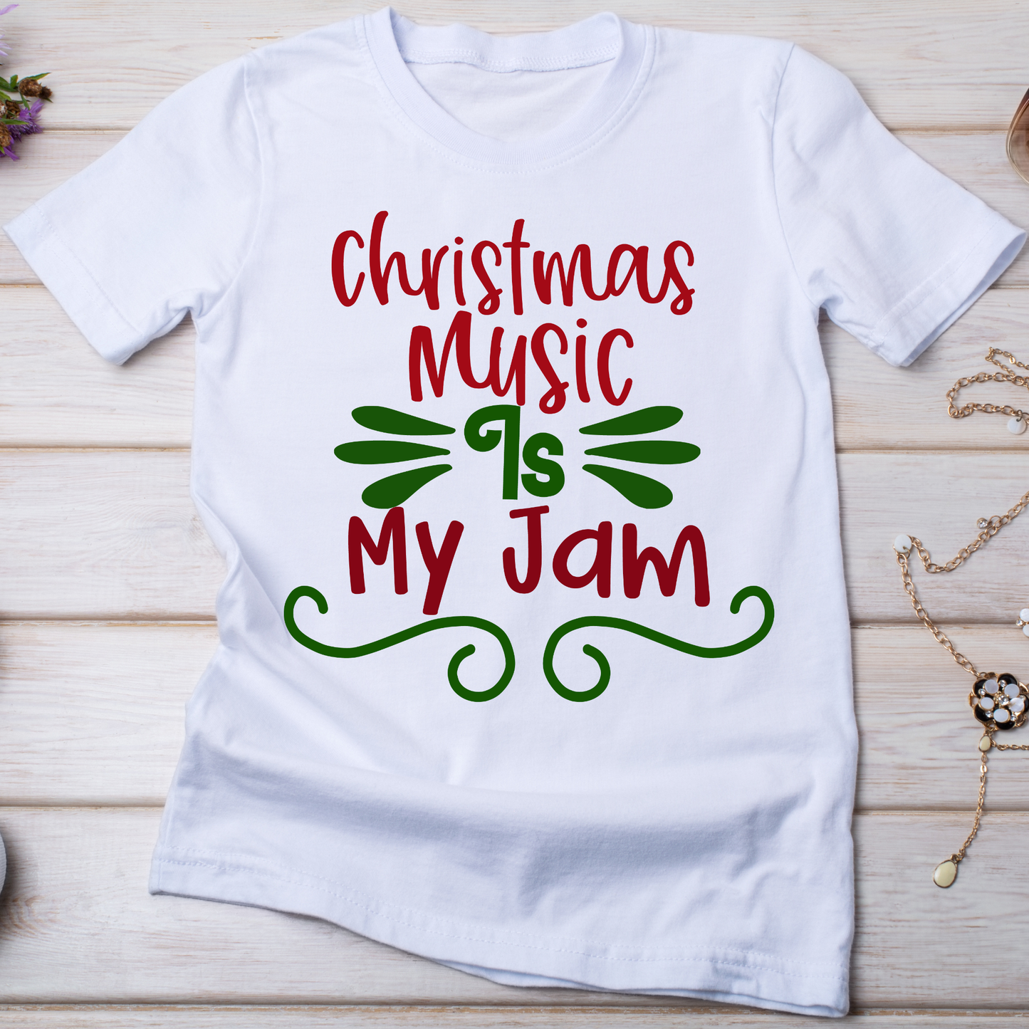 Christmas music is my jam Women's t-shirt - Premium t-shirt from Lees Krazy Teez - Just $19.95! Shop now at Lees Krazy Teez