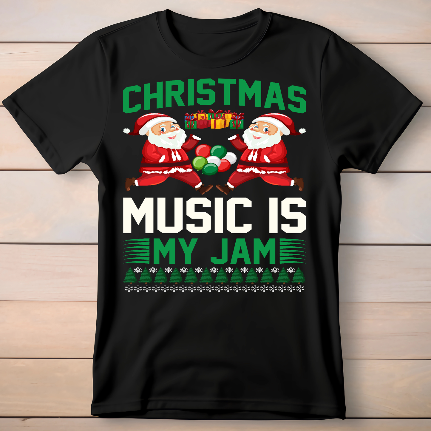 Christmas music is my jam santa holiday unisex t-shirt - Premium t-shirt from Lees Krazy Teez - Just $19.95! Shop now at Lees Krazy Teez