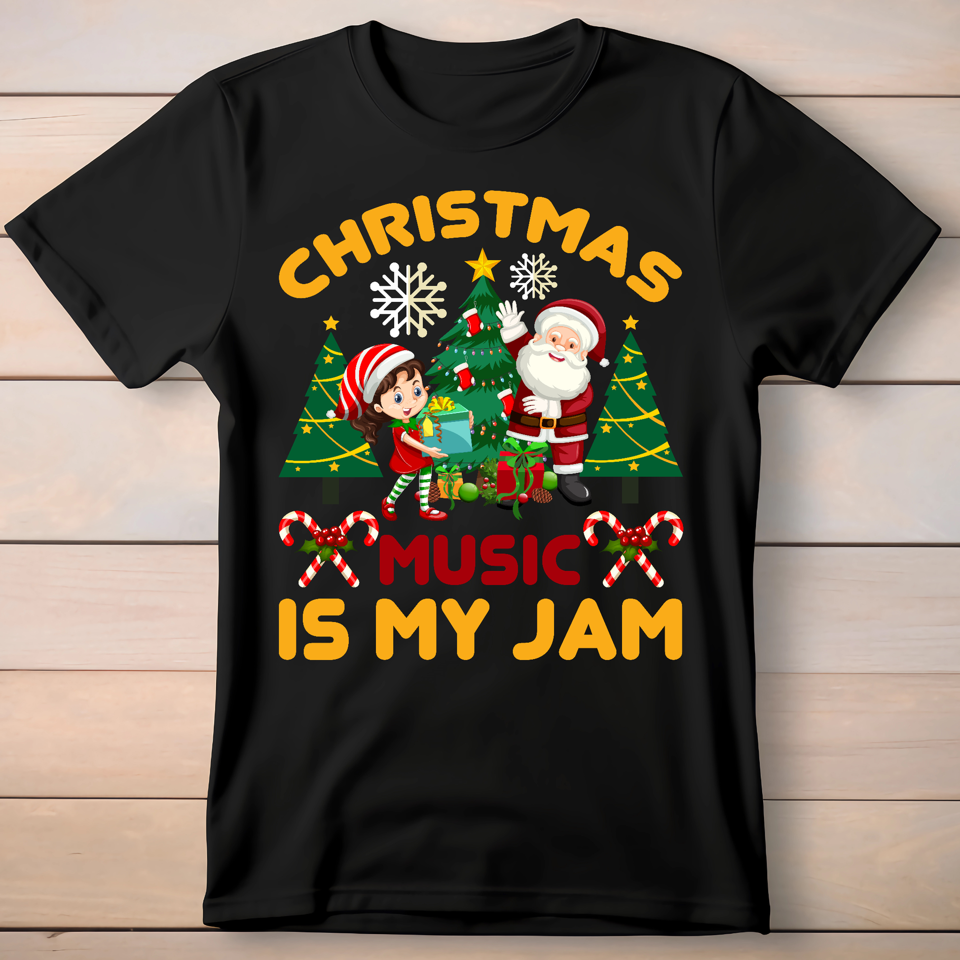 Christmas music is my jam Women's t-shirt - Premium t-shirt from Lees Krazy Teez - Just $19.95! Shop now at Lees Krazy Teez