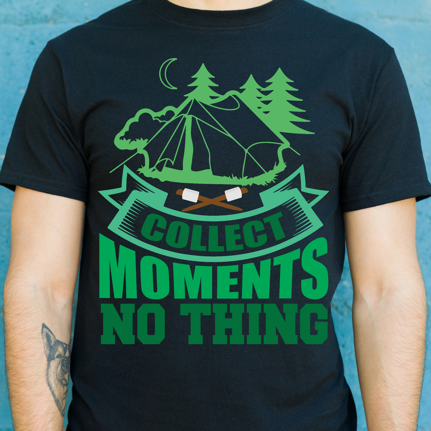 Collect moments no things camping Men's t-shirt - Premium t-shirt from Lees Krazy Teez - Just $19.95! Shop now at Lees Krazy Teez