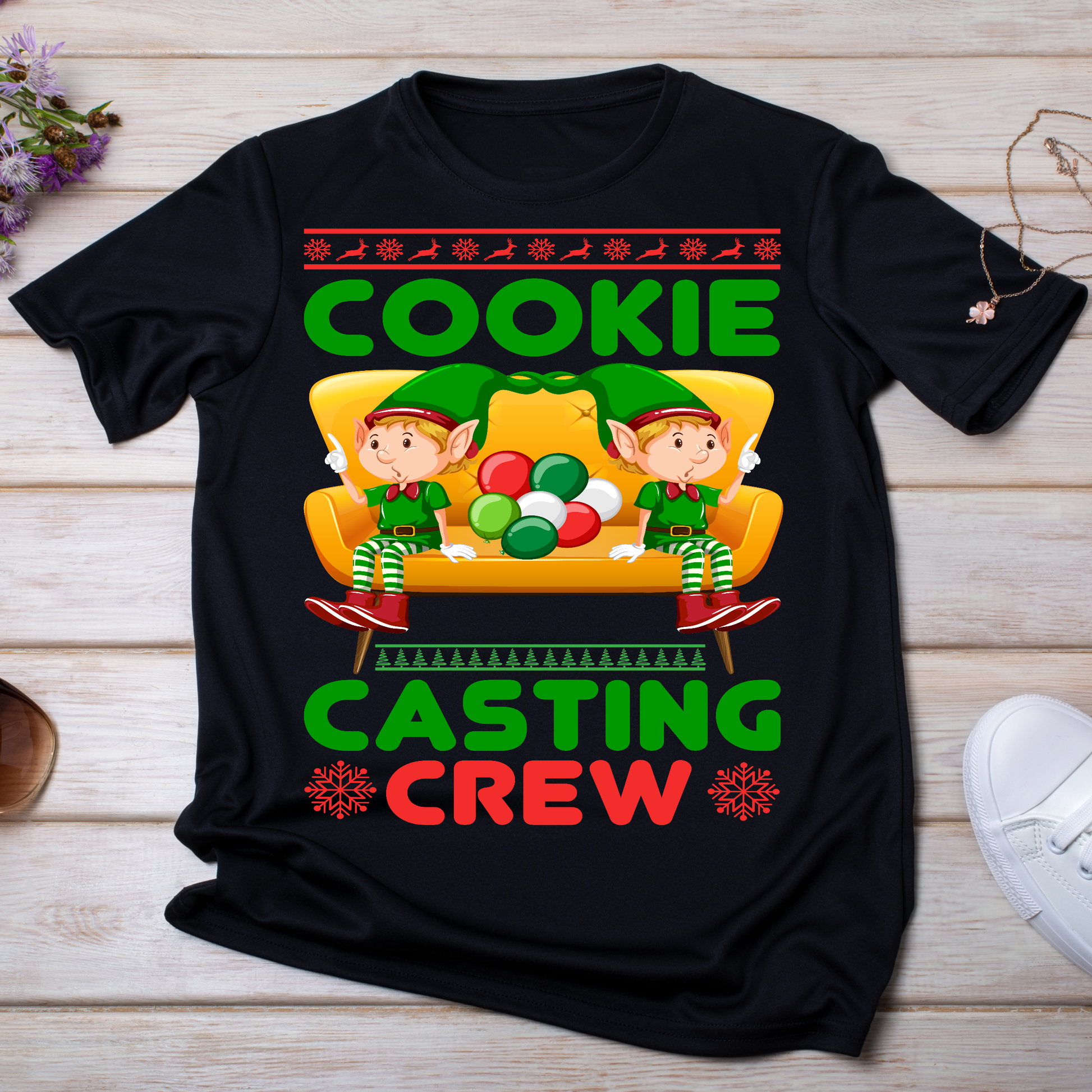 Cookie casting crew elf christmas Women's t-shirt - Premium t-shirt from Lees Krazy Teez - Just $19.95! Shop now at Lees Krazy Teez