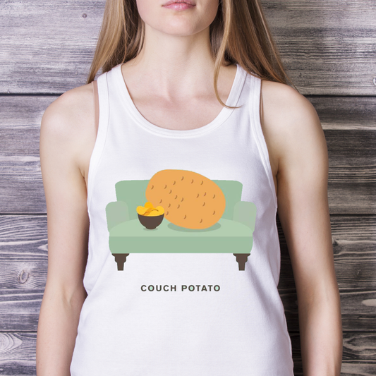Couch potato funny Women's tank top - Premium t-shirt from Lees Krazy Teez - Just $19.95! Shop now at Lees Krazy Teez