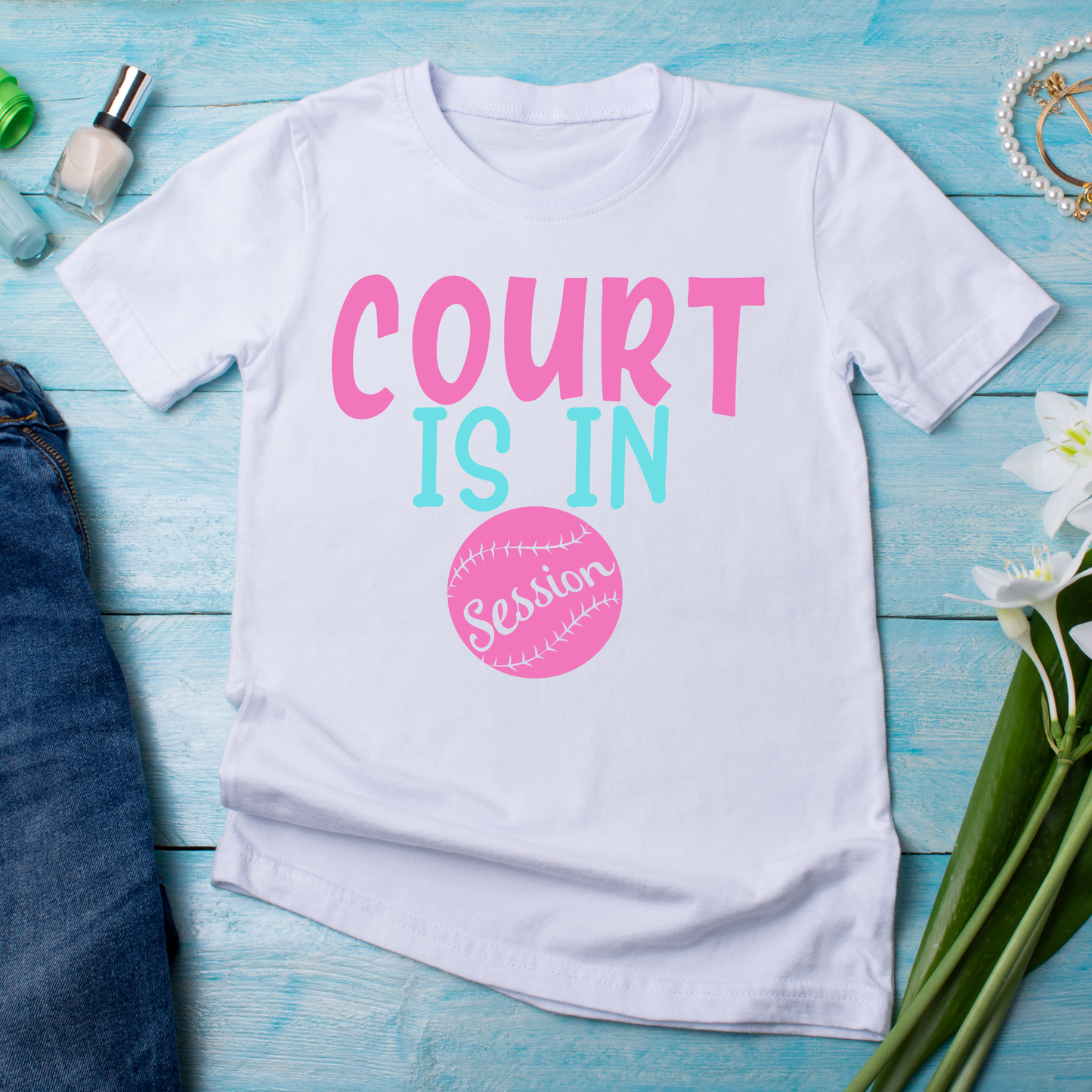 Court is in session sports Women's tennis t-shirt - Premium t-shirt from Lees Krazy Teez - Just $21.95! Shop now at Lees Krazy Teez