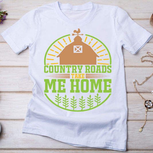 Country roads take me home farm Women's farm living t-shirt - Premium t-shirt from Lees Krazy Teez - Just $20.95! Shop now at Lees Krazy Teez