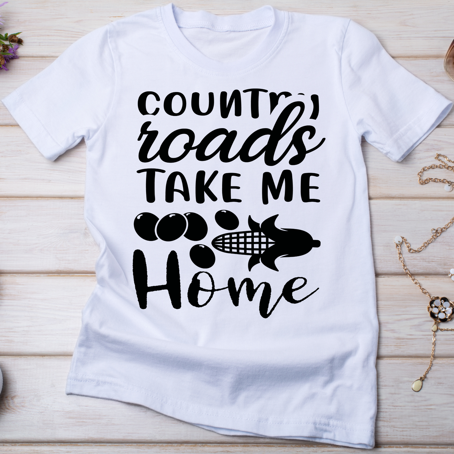 Country roads take me home farm Women's t-shirt - Premium t-shirt from Lees Krazy Teez - Just $19.95! Shop now at Lees Krazy Teez