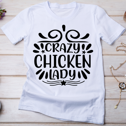 Crazy chicken lady Women's farm country side t-shirt - Premium t-shirt from Lees Krazy Teez - Just $20.95! Shop now at Lees Krazy Teez
