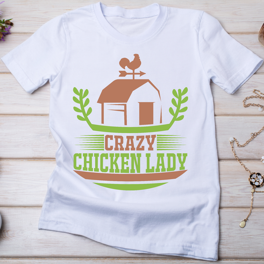 Crazy chicken lady funny farm Women's awesome t-shirt - Premium t-shirt from Lees Krazy Teez - Just $21.95! Shop now at Lees Krazy Teez