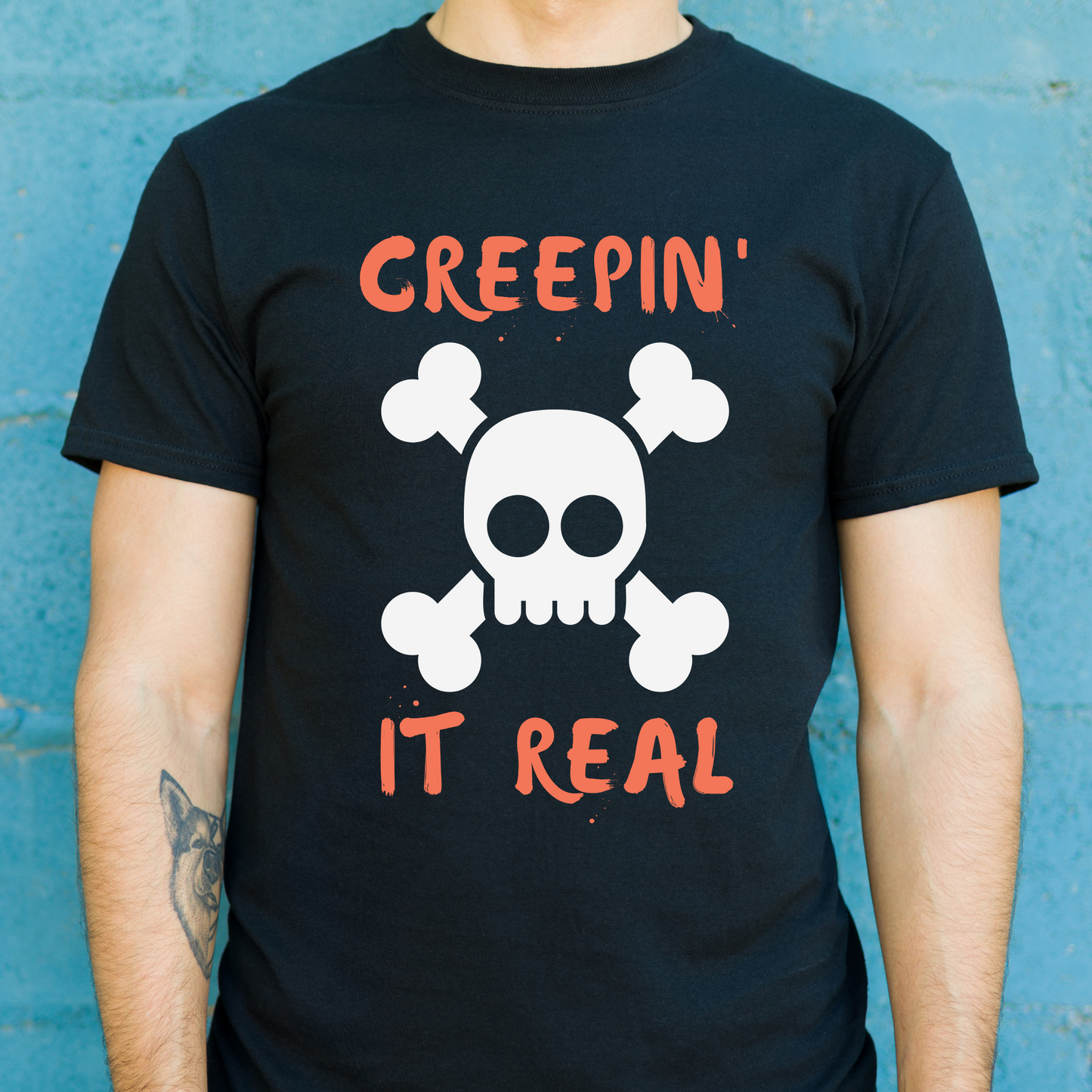 Creepin it real awesome Men's halloween t-shirt - Premium t-shirt from Lees Krazy Teez - Just $19.95! Shop now at Lees Krazy Teez