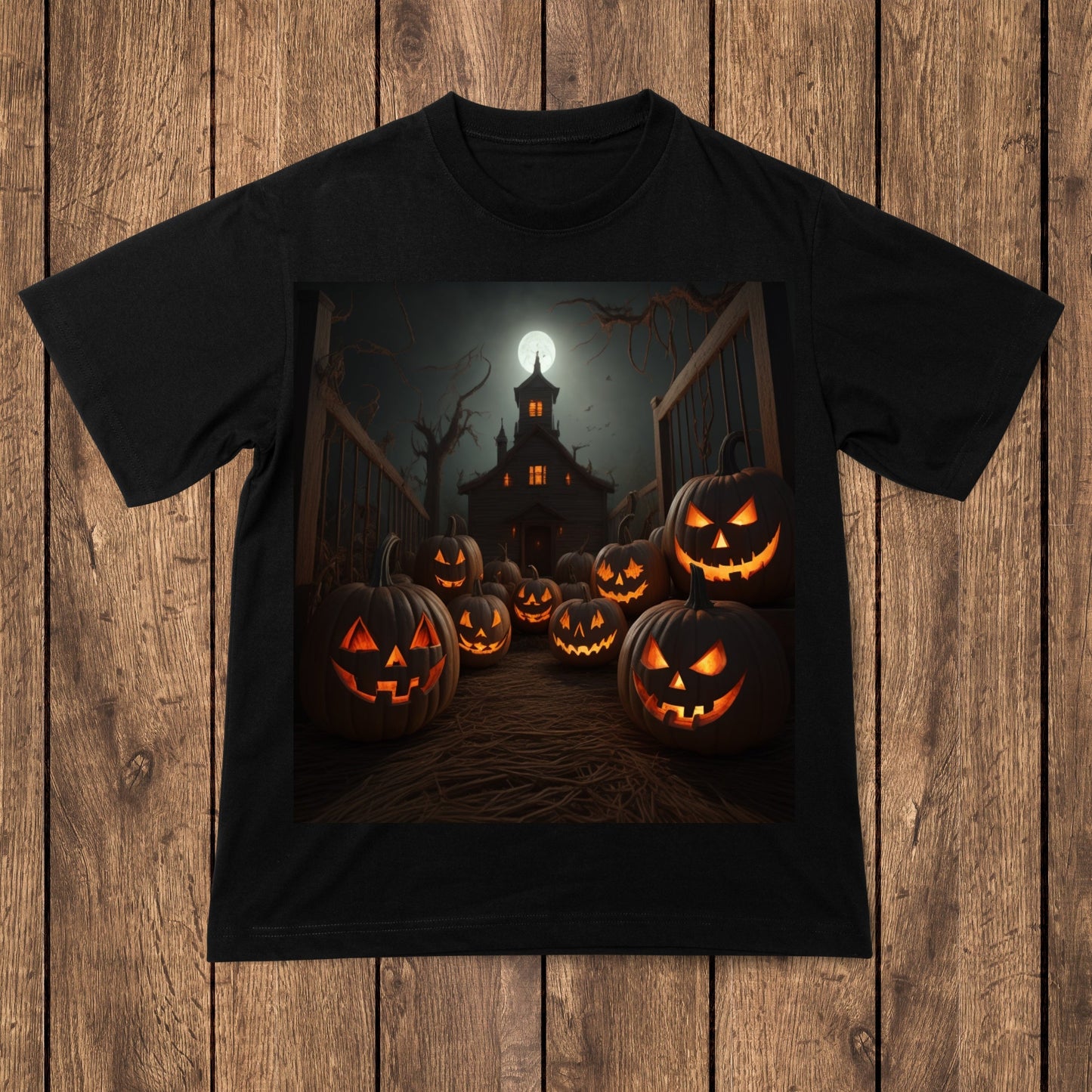 Creepy pumpkins - Horror Halloween t-shirt - Premium t-shirt from Lees Krazy Teez - Just $24.95! Shop now at Lees Krazy Teez
