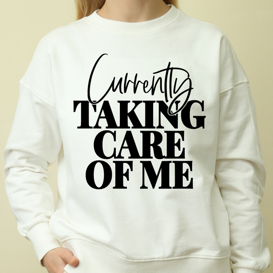 Currently taking care of me Women's funny hoodie - Premium t-shirt from Lees Krazy Teez - Just $39.95! Shop now at Lees Krazy Teez
