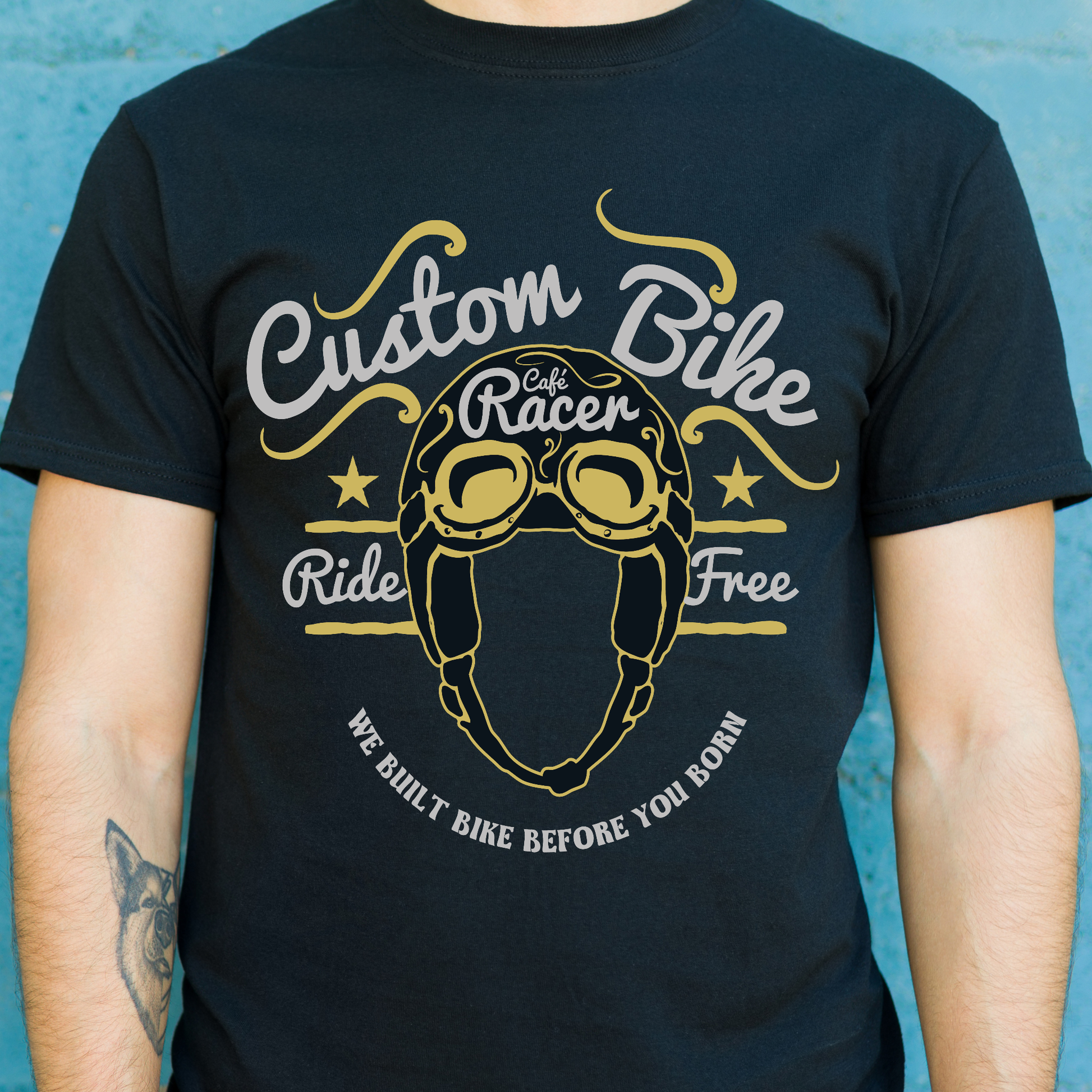 Custom bike cafe racer ride free Men's t-shirt - Premium t-shirt from Lees Krazy Teez - Just $19.95! Shop now at Lees Krazy Teez