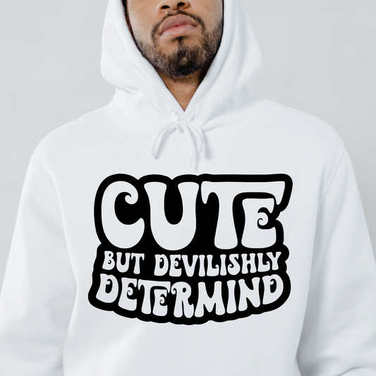 Cute but devilishly determind Men's funny hoodie - Premium t-shirt from Lees Krazy Teez - Just $39.95! Shop now at Lees Krazy Teez