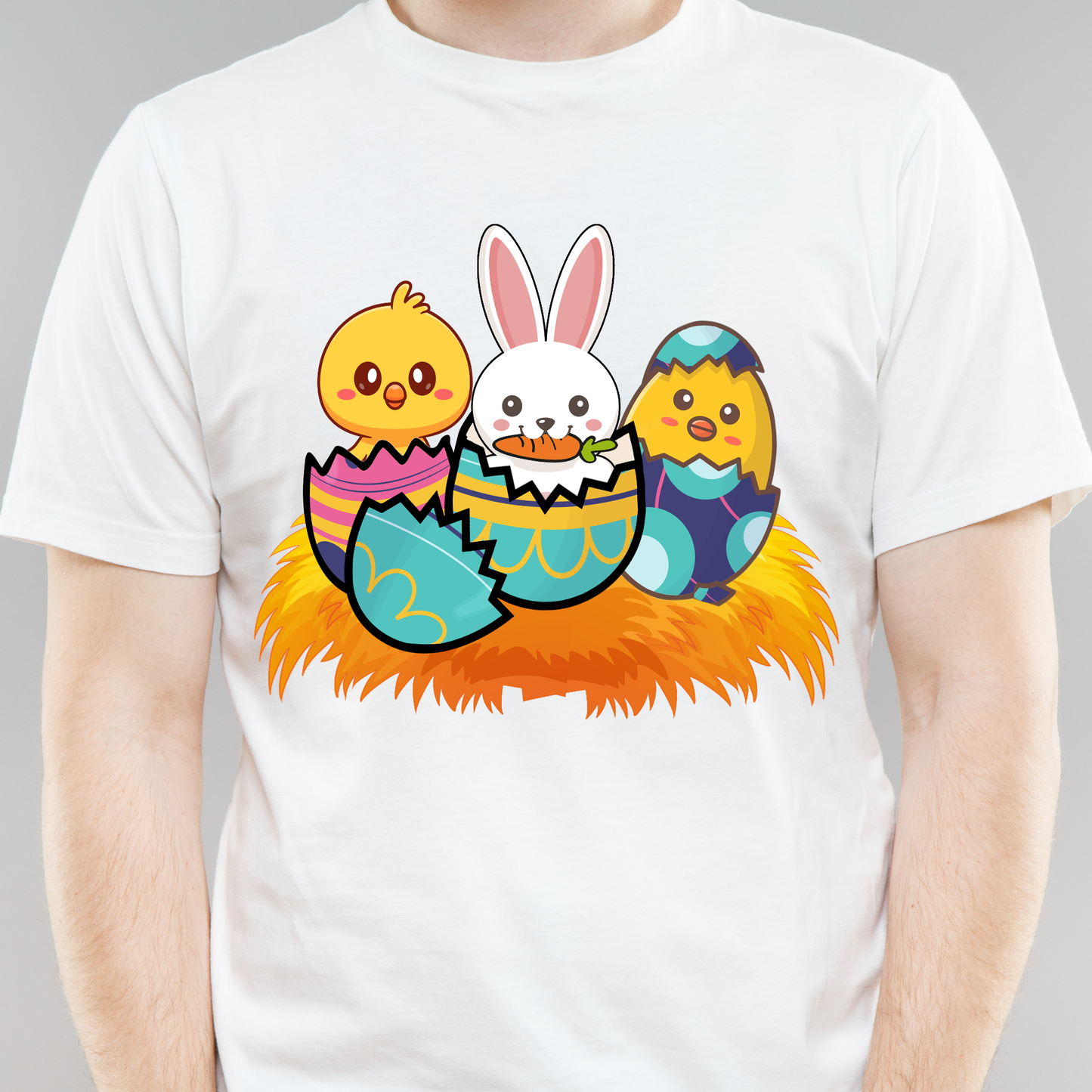 Cute easter bunny vector Men's bunny t-shirt - Premium t-shirt from Lees Krazy Teez - Just $21.95! Shop now at Lees Krazy Teez