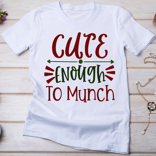 Cute enough to munch Christmas Women's t-shirt - Premium t-shirt from Lees Krazy Teez - Just $19.95! Shop now at Lees Krazy Teez