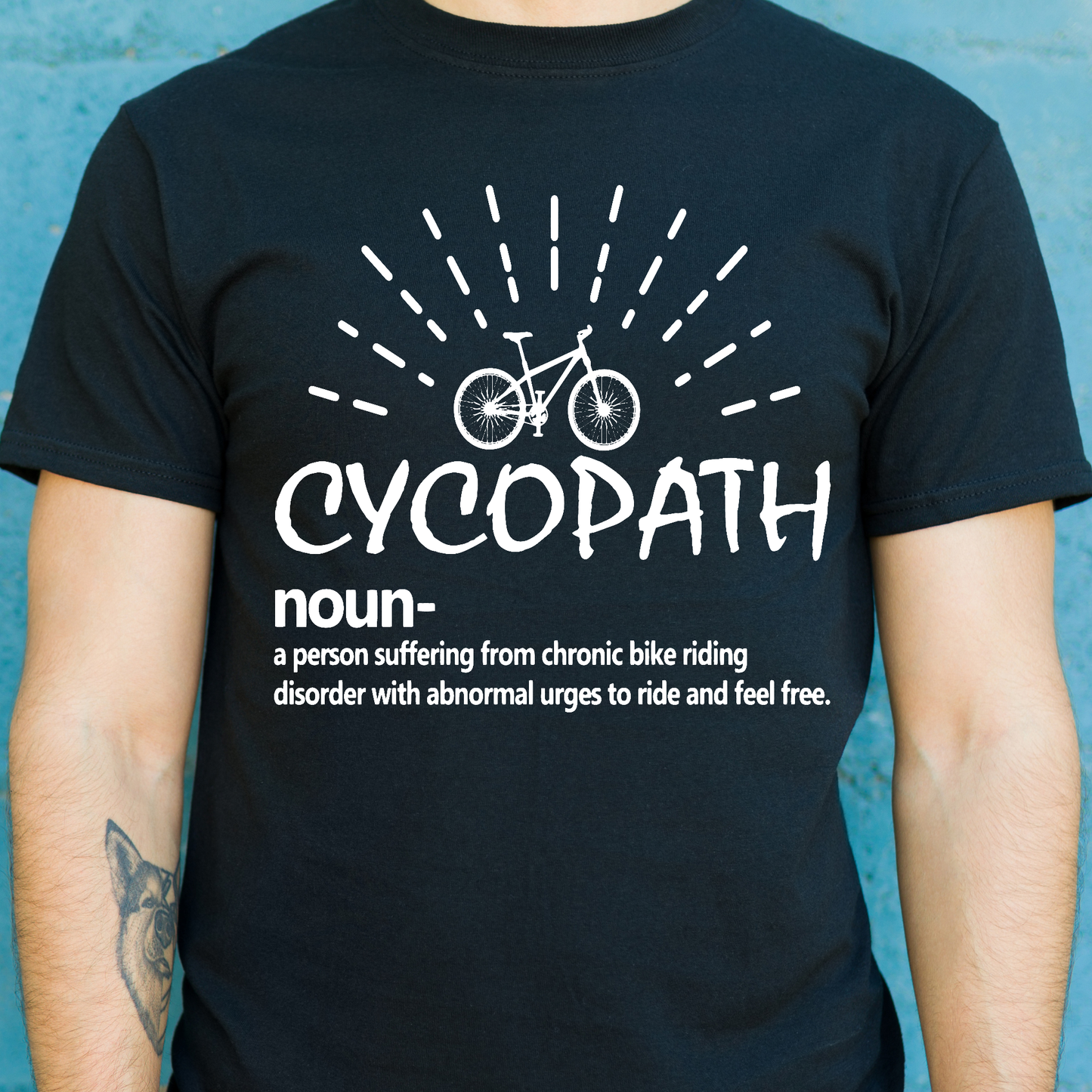 Cycopath noun a Person suffering from chronic bike riding t-shirt - Premium t-shirt from Lees Krazy Teez - Just $19.95! Shop now at Lees Krazy Teez