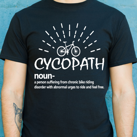 Cycopath noun a Person suffering from chronic bike riding t-shirt - Premium t-shirt from Lees Krazy Teez - Just $19.95! Shop now at Lees Krazy Teez