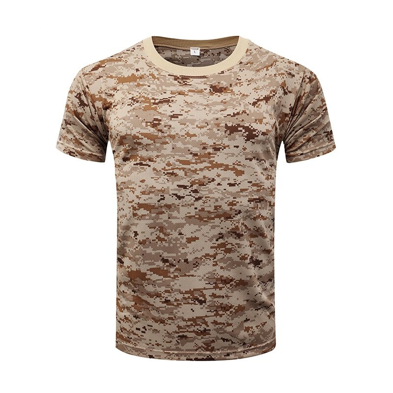 Rapid Dry Camo Tactical Shirt: Short Sleeve Men's for Hiking and Hunting - Premium t-shirt from eprolo - Just $24.95! Shop now at Lees Krazy Teez