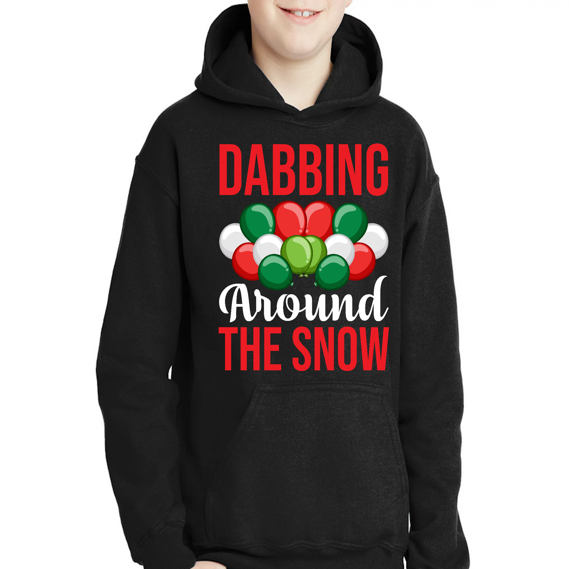 Dabbing around the snow Boys Christmas Hoodie - Premium t-shirt from Lees Krazy Teez - Just $39.95! Shop now at Lees Krazy Teez