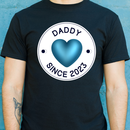 Daddy since 2023 - Daddy tee shirt - Premium t-shirt from Lees Krazy Teez - Just $19.95! Shop now at Lees Krazy Teez