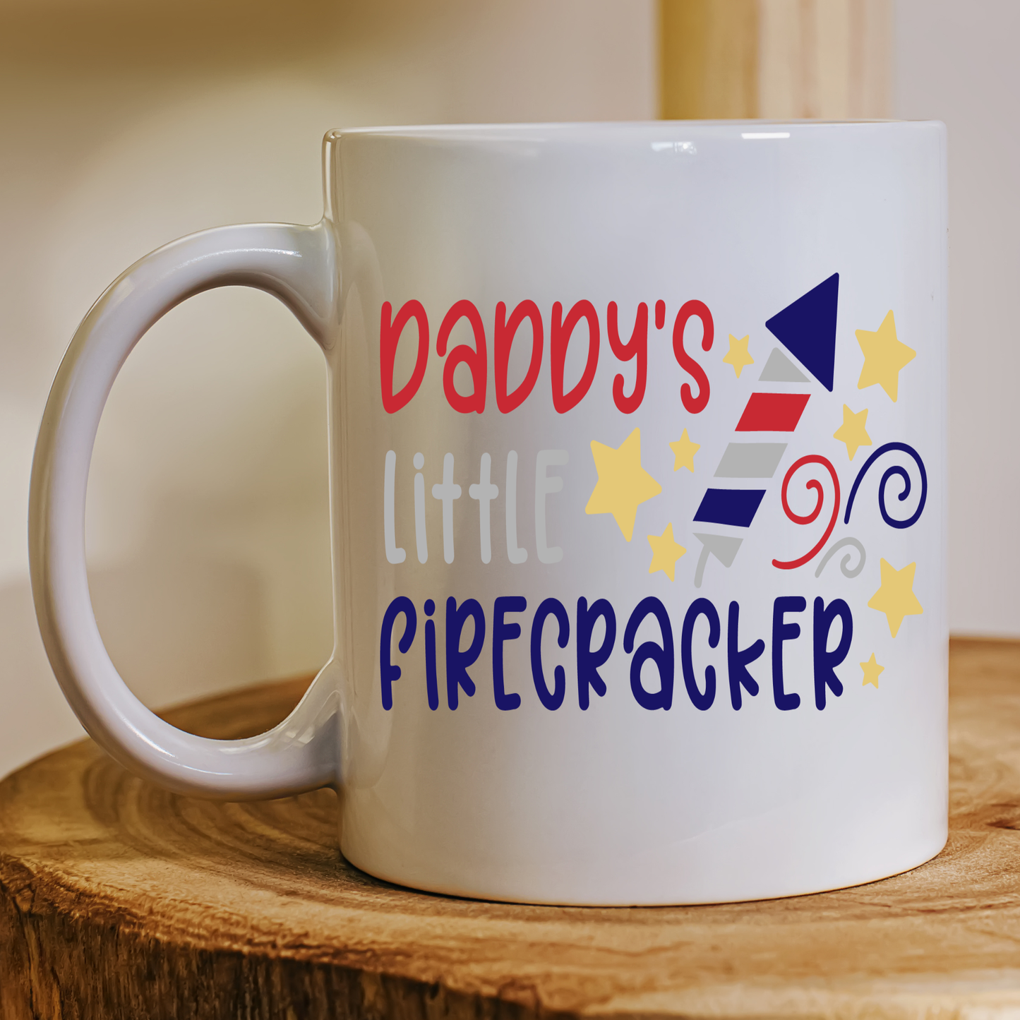 Daddys little firecracker awesome unique Mug - Premium mugs from Lees Krazy Teez - Just $24.95! Shop now at Lees Krazy Teez